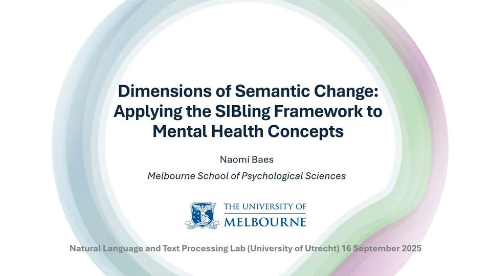 Dimensions of Semantic Change: Applying the SIBling Framework to Mental Health Concepts